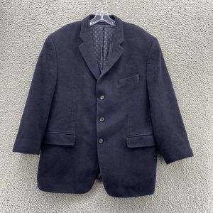 Ralph Lauren Camel Hair Blazer Mens 46R Blue Sport Coat Corpcore Academia Office